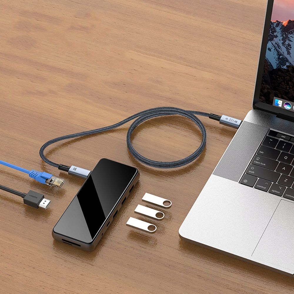 iTok webáruház - Tech-Protect Tech-Protect UltraBoost Max USB-C 4.0–USB-C 4.0 PD 240W kábel, 2 m (szürke) 7 Tech-Protect UltraBoost Max USB-C 4.0 / USB-C 4.0 PD 240W 8K 40Gbps 2m cable (szürke)