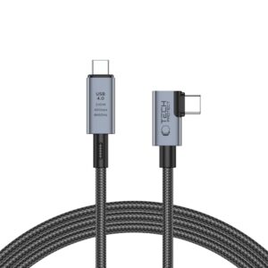 Tech-Protect UltraBoost Max L USB-C 4.0–USB-C 4.0 kábel, 1,5 m (szürke)