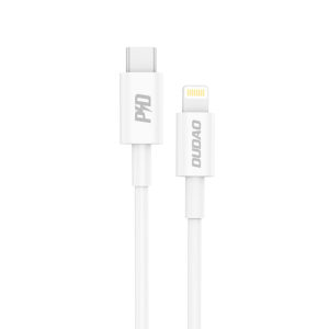 Dudao L6X USB-C–Lightning PD 20 W-os, 1 m-es kábel (fehér)