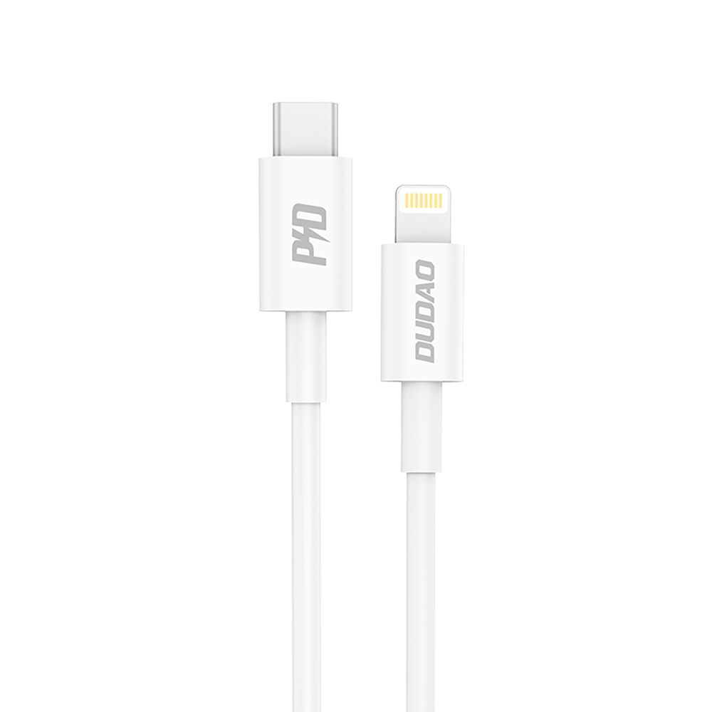 iTok webáruház - Dudao Dudao L6X USB-C–Lightning PD 20 W-os, 1 m-es kábel (fehér) 1 Dudao L6X USB-C - Lightning PD 20W 1m Cable (fehér)