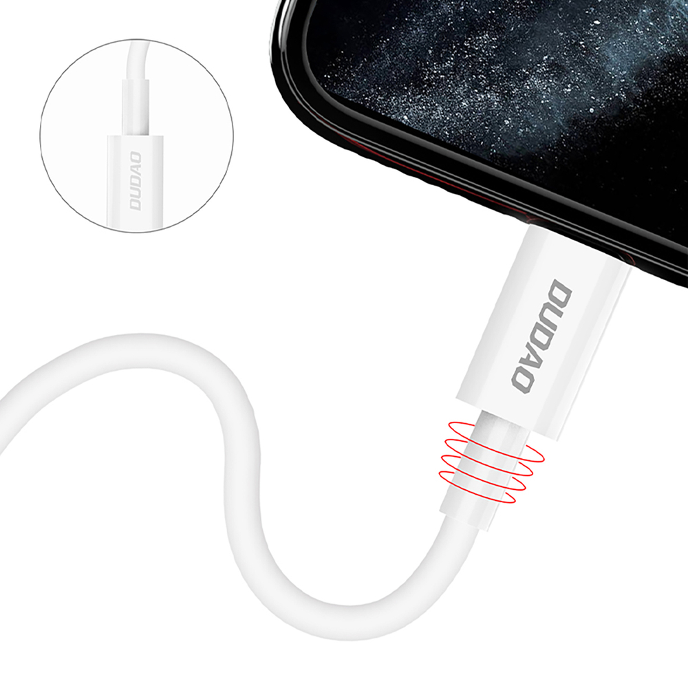 iTok webáruház - Dudao Dudao L6X USB-C–Lightning PD 20 W-os, 1 m-es kábel (fehér) 2 Dudao L6X USB-C - Lightning PD 20W 1m Cable (fehér)