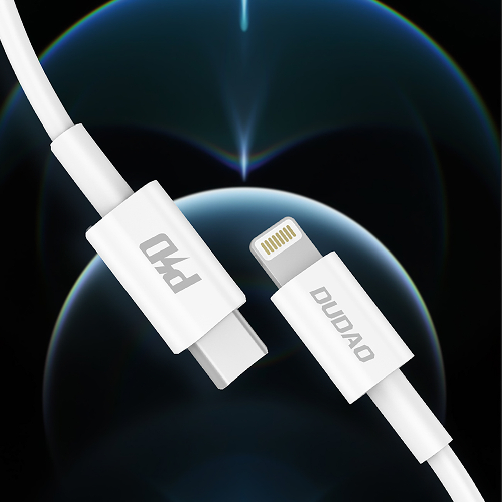 iTok webáruház - Dudao Dudao L6X USB-C–Lightning PD 20 W-os, 1 m-es kábel (fehér) 6 Dudao L6X USB-C - Lightning PD 20W 1m Cable (fehér)