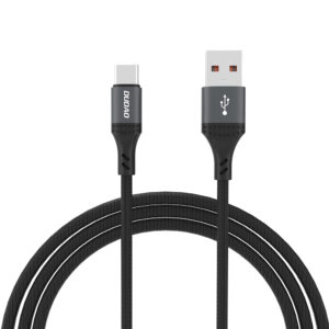 Dudao L3ST USB-A–USB-C 5A 1,2 m fonott kábel (fekete)