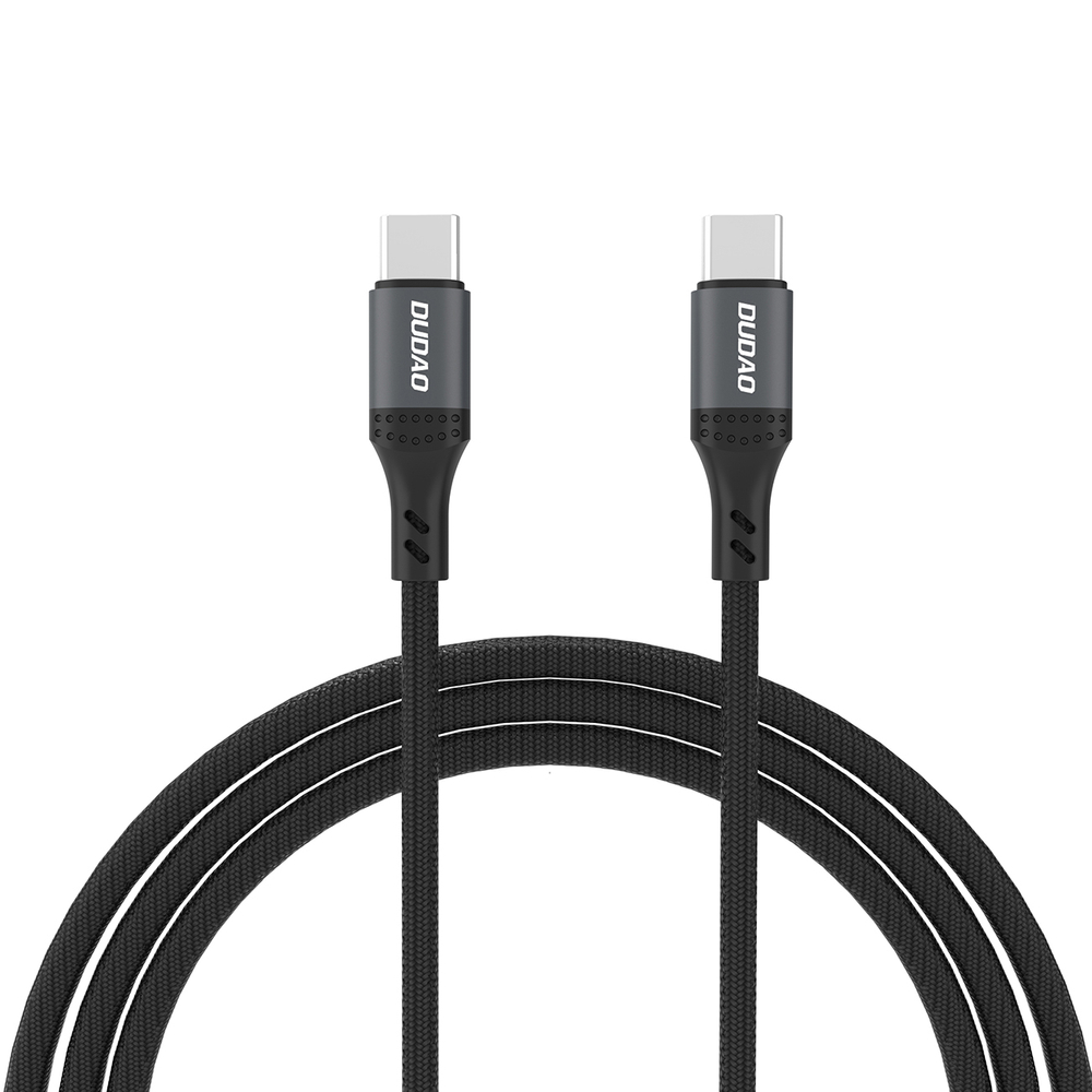 iTok webáruház - Dudao Dudao L3CC USB-C–USB-C 60 W, 2 m-es fonott kábel (fekete) 1 Dudao L3CC USB-C - USB-C 60W 2m Braided Cable (fekete)