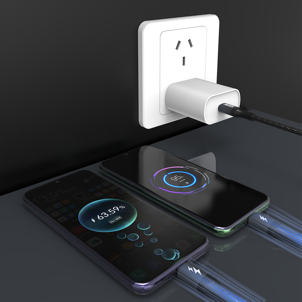 iTok webáruház - Dudao Dudao L3F 2in1 kábel 100 W, 1,2 m, 2× USB-C (fekete) 6 Dudao L3F 2in1 Cable 100W 1.2m 2 x USB-C (fekete)