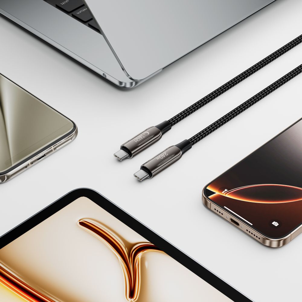 iTok webáruház - Tech-Protect Tech-Protect UB10T Ultraboost USB-C PD240W/QC4.0 kábel, 100 cm (fekete) 5 Tech-Protect UB10T Ultraboost USB-C PD240W/QC4.0 Cable 100cm (fekete)