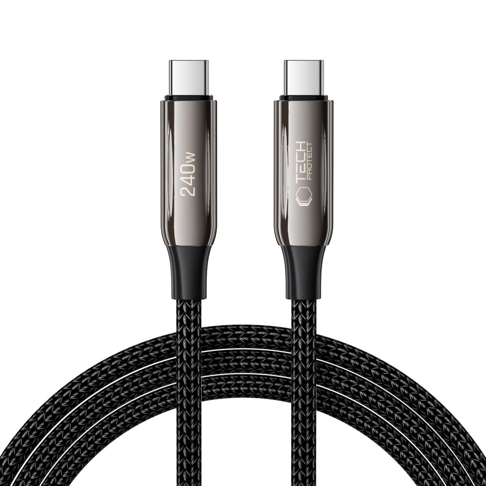 iTok webáruház - Tech-Protect Tech-Protect UB10T Ultraboost USB-C PD240W/QC4.0 kábel 200 cm (fekete) 1 Tech-Protect UB10T Ultraboost USB-C PD240W/QC4.0 Cable 200cm (fekete)