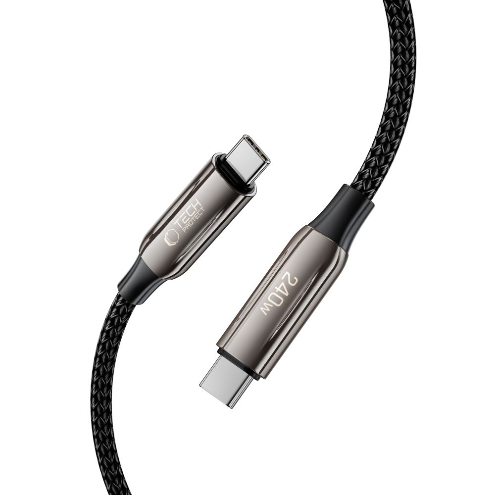iTok webáruház - Tech-Protect Tech-Protect UB10T Ultraboost USB-C PD240W/QC4.0 kábel 200 cm (fekete) 3 Tech-Protect UB10T Ultraboost USB-C PD240W/QC4.0 Cable 200cm (fekete)