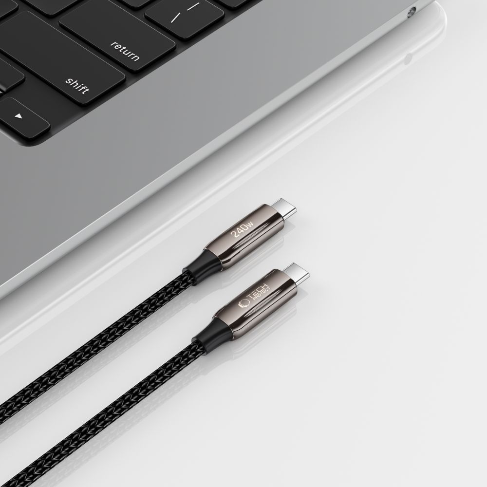 iTok webáruház - Tech-Protect Tech-Protect UB10T Ultraboost USB-C PD240W/QC4.0 kábel 200 cm (fekete) 4 Tech-Protect UB10T Ultraboost USB-C PD240W/QC4.0 Cable 200cm (fekete)