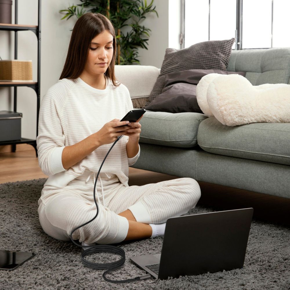 iTok webáruház - Tech-Protect Tech-Protect UB10T Ultraboost USB-C PD240W/QC4.0 kábel 200 cm (fekete) 6 Tech-Protect UB10T Ultraboost USB-C PD240W/QC4.0 Cable 200cm (fekete)