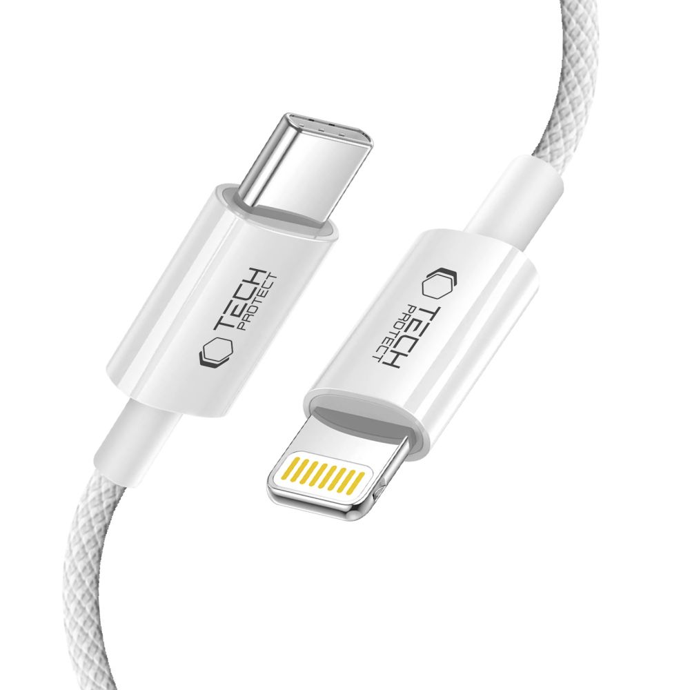 iTok webáruház - Tech-Protect Tech-Protect UltraBoost USB-C–Lightning kábel, 27 W, 100 cm (szürke) 3 Tech-Protect UltraBoost USB-C / Lightning PD27W/3A cable 100 cm (szürke)