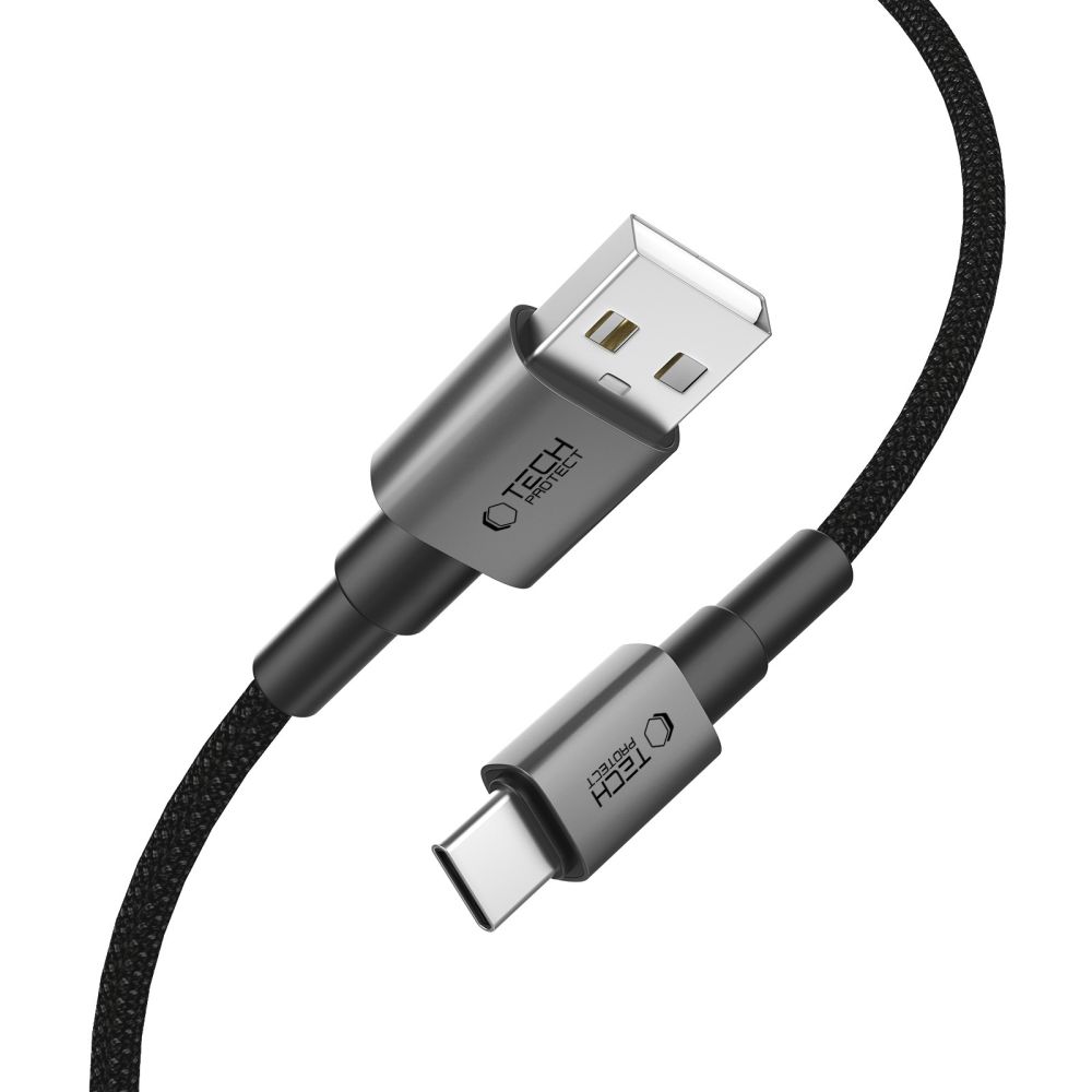 iTok webáruház - Tech-Protect Tech-Protect UltraBoost DNA USB-A / USB-C kábel 15 W/3 A, 200 cm (szürke) 2 Tech-Protect UltraBoost DNA USB-A / USB-C Cable 15W/3A 200cm (szürke)