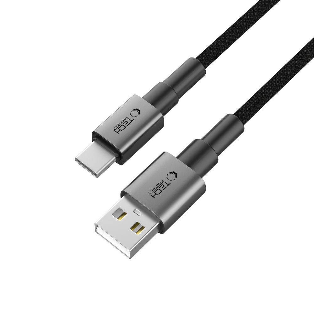 iTok webáruház - Tech-Protect Tech-Protect UltraBoost DNA USB-A / USB-C kábel 15 W/3 A, 200 cm (szürke) 3 Tech-Protect UltraBoost DNA USB-A / USB-C Cable 15W/3A 200cm (szürke)