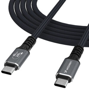 Wozinsky WPS-UY41S USB-C USB4 kábel 40 Gb/s 240 W 1 m 4K (fekete)