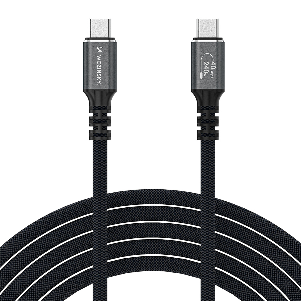 iTok webáruház - Wozinsky Wozinsky WPS-UY41S USB-C USB4 kábel 40 Gb/s 240 W 1 m 4K (fekete) 2 Wozinsky WPS-UY41S USB-C USB4 Cable 40Gb/s 240W 1m 4K (fekete)