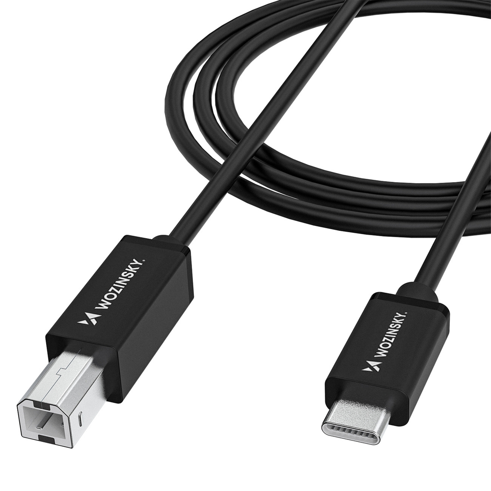 iTok webáruház - Wozinsky Wozinsky WKDDY1S USB-B–USB-C kábel, 1 m (fekete) 1 Wozinsky WKDDY1S USB-B - USB-C Cable 1m (fekete)