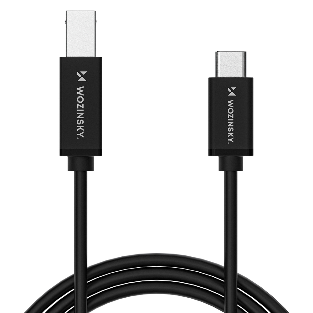 iTok webáruház - Wozinsky Wozinsky WKDDY1S USB-B–USB-C kábel, 1 m (fekete) 2 Wozinsky WKDDY1S USB-B - USB-C Cable 1m (fekete)