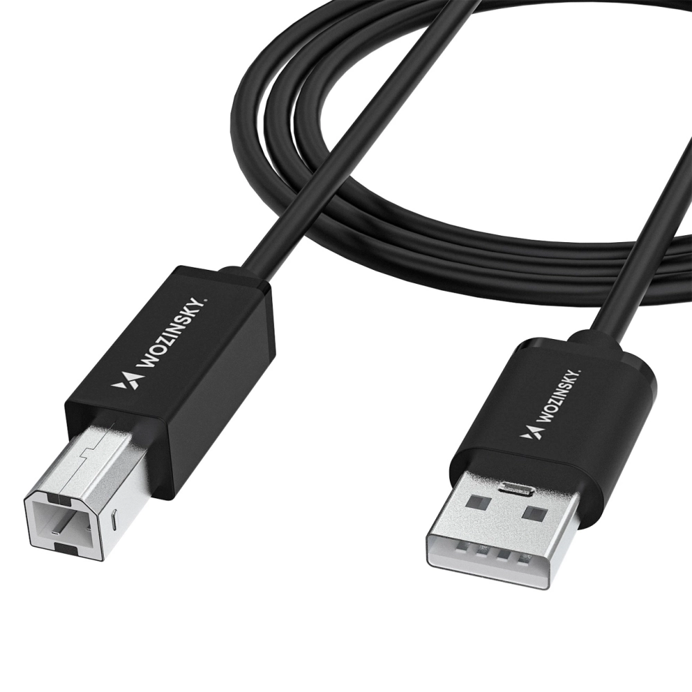iTok webáruház - Wozinsky Wozinsky WKDDY3S USB-B–USB-A adatkábel, 2 m (fekete) 1 Wozinsky WKDDY3S USB-B - USB-A 480Mb/s Cable 2m (fekete)