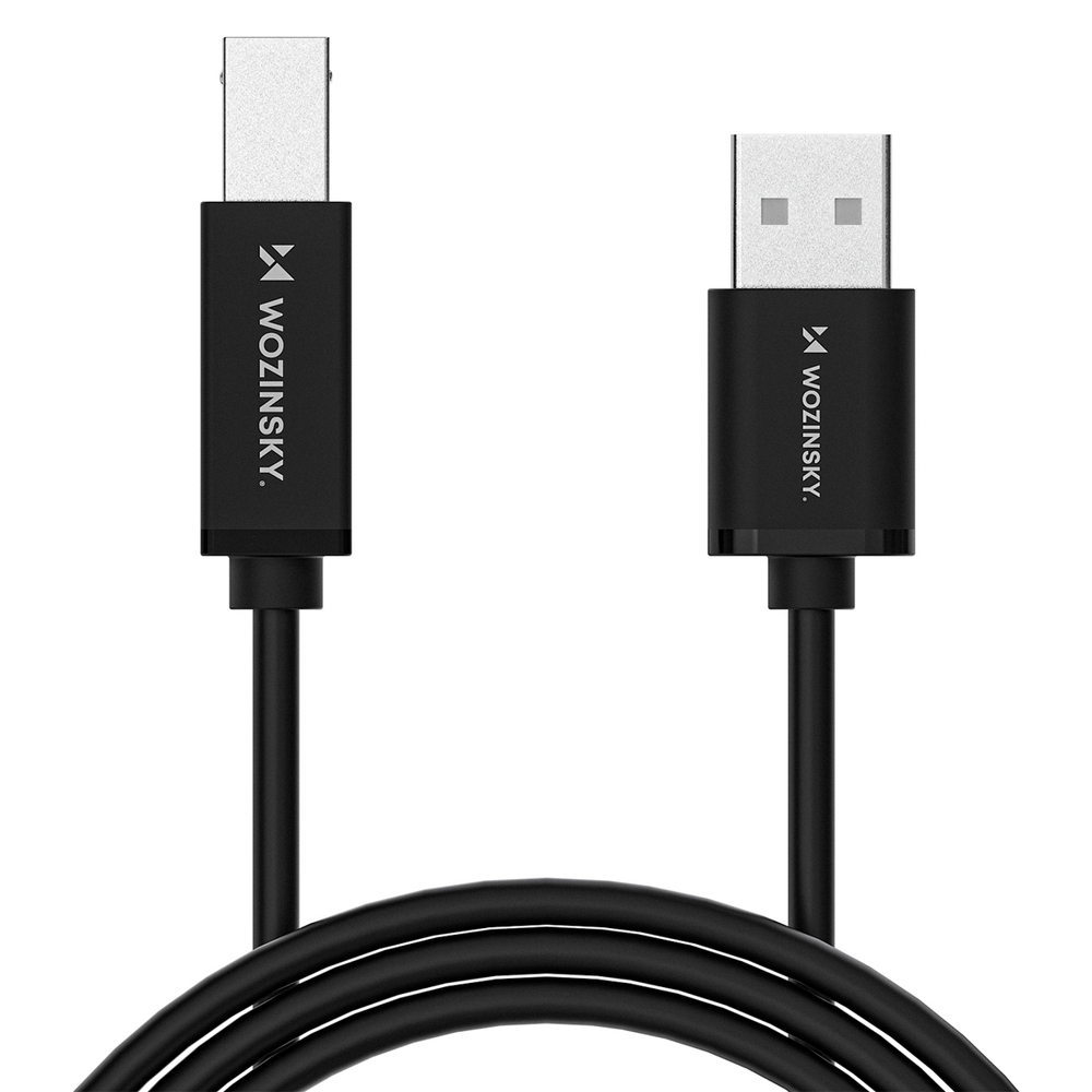 iTok webáruház - Wozinsky Wozinsky WKDDY3S USB-B–USB-A adatkábel, 2 m (fekete) 2 Wozinsky WKDDY3S USB-B - USB-A 480Mb/s Cable 2m (fekete)