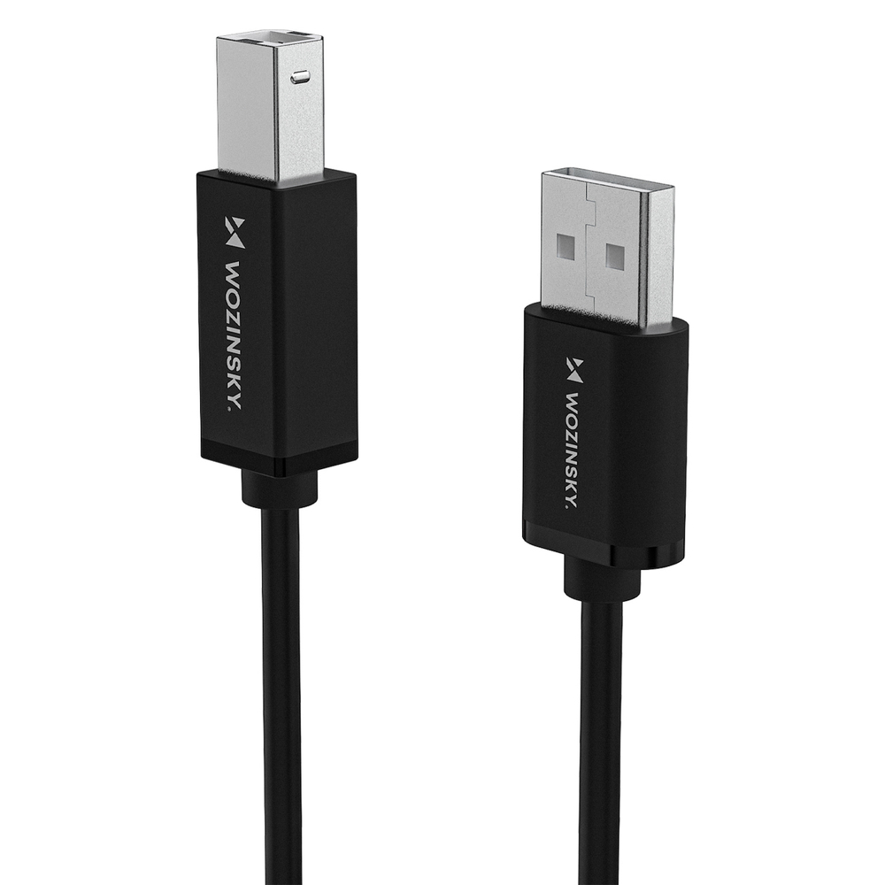 iTok webáruház - Wozinsky Wozinsky WKDDY3S USB-B–USB-A adatkábel, 2 m (fekete) 3 Wozinsky WKDDY3S USB-B - USB-A 480Mb/s Cable 2m (fekete)