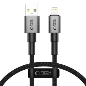 Tech-Protect UltraBoost DNA USB-A–Lightning kábel 12 W/2,4 A, 25 cm (szürke)