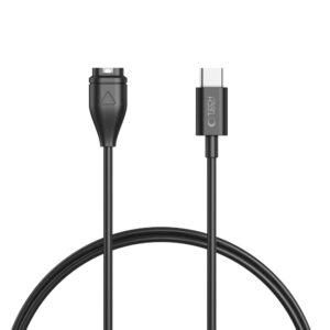 Tech-Protect MC04 UltraBoost USB-C kábel Garmin órához, 1 m (fekete)