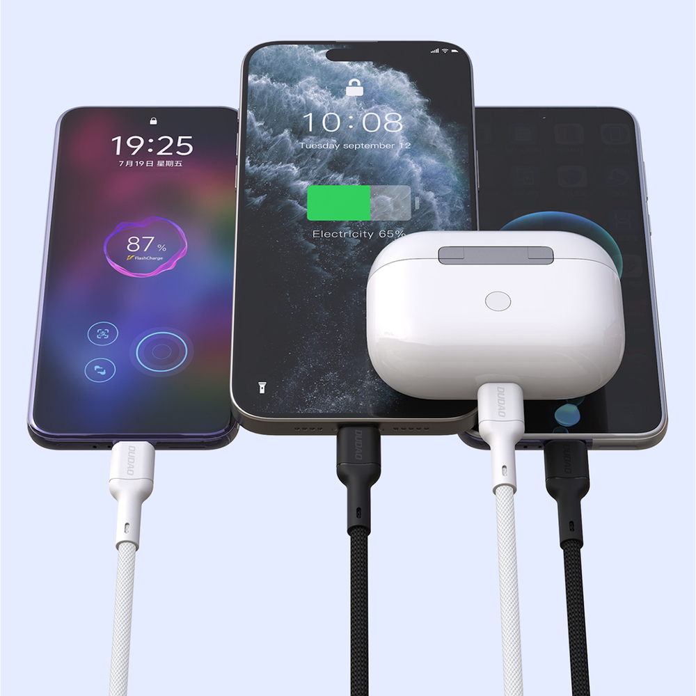 iTok webáruház - Dudao Dudao L9C 65 W USB-C–USB-C kábel, 1 m (fekete) 4 Dudao L9C 65W USB-C - USB-C 1m Cable (fekete)