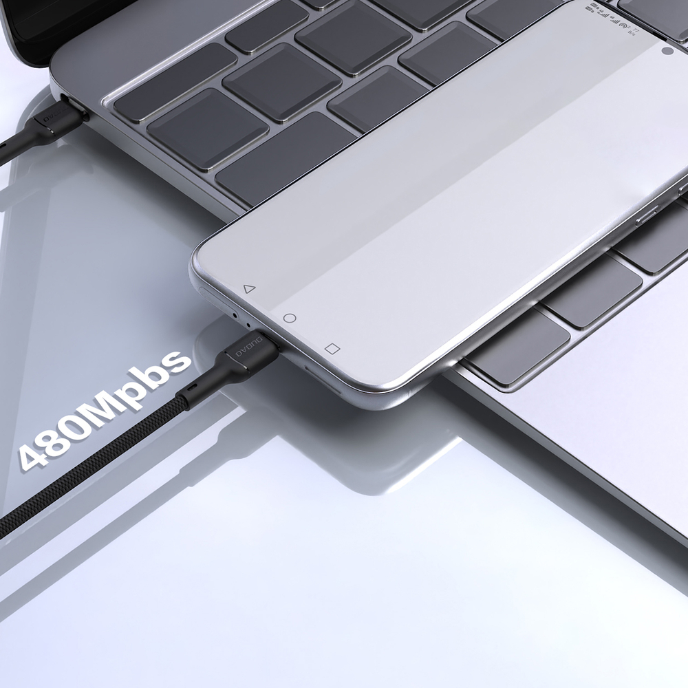 iTok webáruház - Dudao Dudao L9C 65 W USB-C–USB-C kábel, 1 m (fekete) 5 Dudao L9C 65W USB-C - USB-C 1m Cable (fekete)