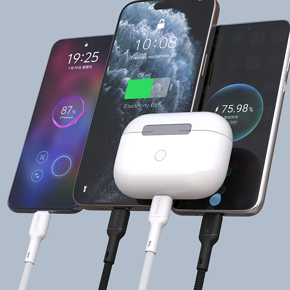 iTok webáruház - Dudao Dudao L9C 65 W USB-C–USB-C kábel, 2 m (fekete) 8 Dudao L9C 65W USB-C - USB-C 2m Cable (fekete)