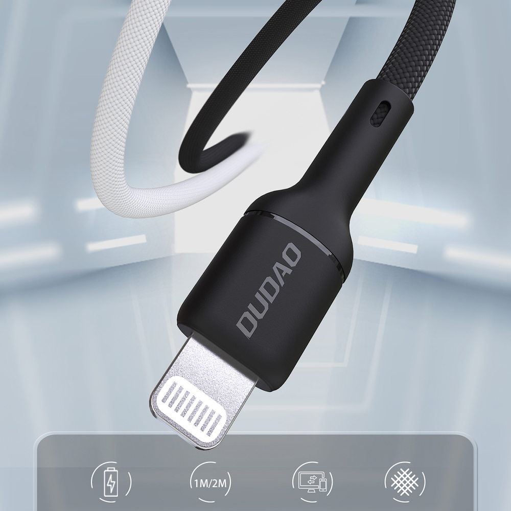 iTok webáruház - Dudao Dudao L9X 30 W USB-C–Lightning kábel, 1 m (fekete) 4 Dudao L9X 30W USB-C - Lightning Cable 1m (fekete)