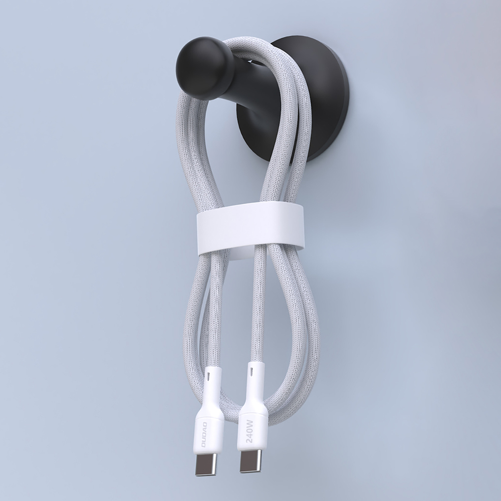 iTok webáruház - Dudao Dudao L9C Max 240W PD USB-C–USB-C kábel, 2 m (fehér) 4 Dudao L9C Max 240W PD USB-C - USB-C 2m Cable (fehér)