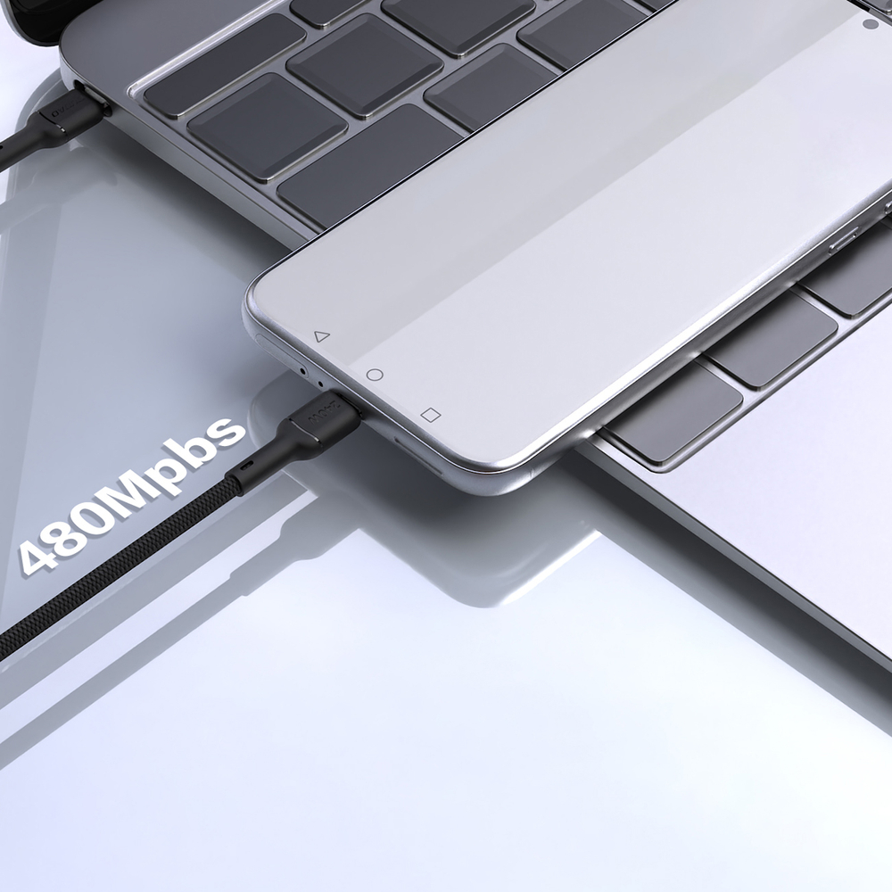 iTok webáruház - Dudao Dudao L9C Max 240 W USB-C–USB-C kábel, 2 m (fekete) 4 Dudao L9C Max 240W PD USB-C - USB-C 2m Cable (fekete)