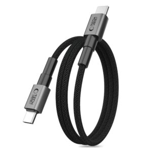 Tech-Protect Ultraboost DNA MagTwist USB-C–USB-C PD kábel 100 W / 5 A, 100 cm (szürke)