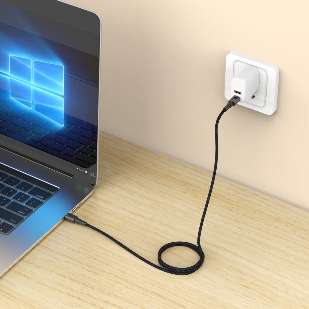 iTok webáruház - Tech-Protect Tech-Protect Ultraboost DNA MagTwist USB-C–USB-C PD kábel 100 W / 5 A, 100 cm (szürke) 5 Tech-Protect Ultraboost DNA MagTwist USB-C PD Cable 100W / 5A 100 cm (szürke)