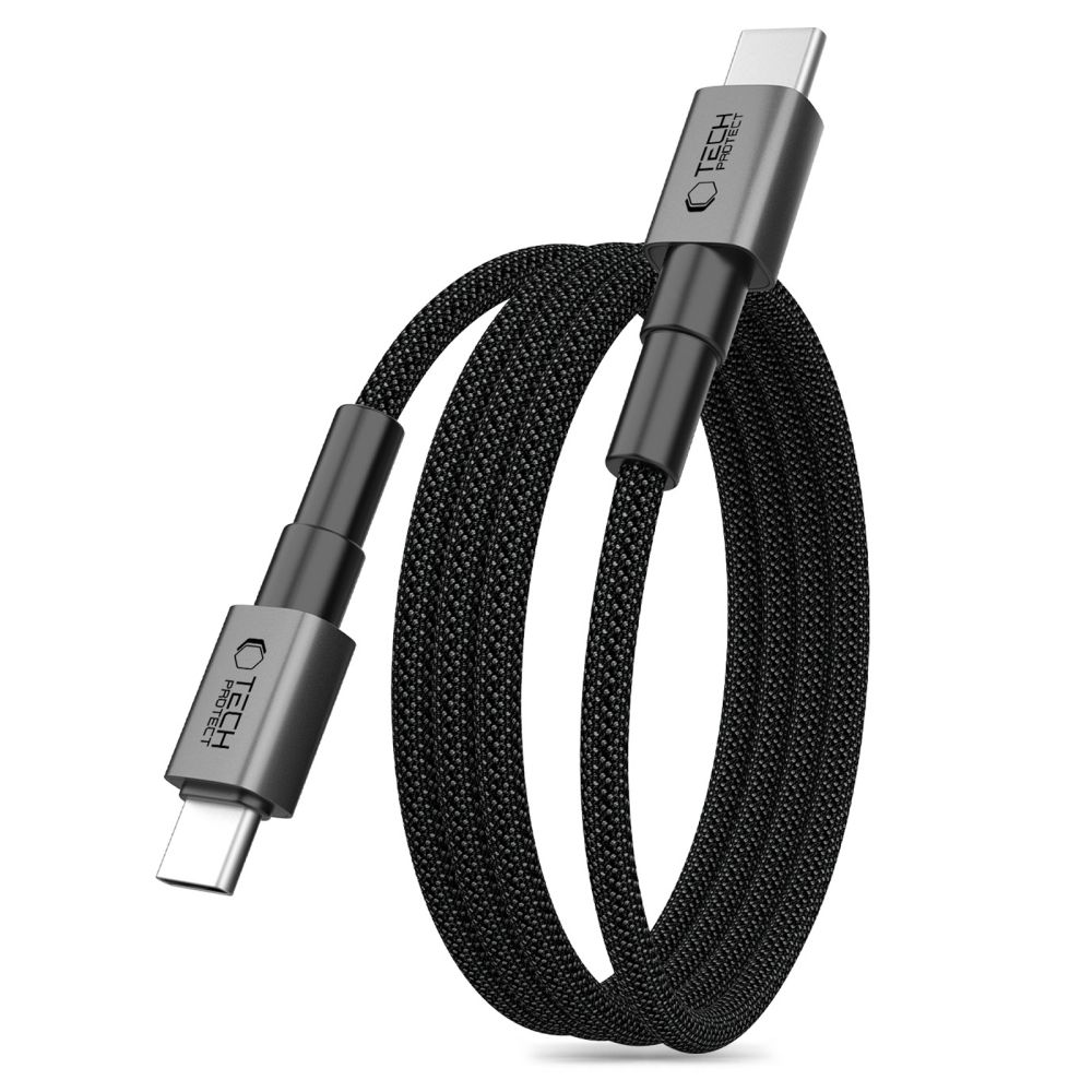 iTok webáruház - Tech-Protect Tech-Protect Ultraboost DNA MagTwist USB-C PD kábel 100 W / 5 A, 200 cm (szürke) 1 Tech-Protect Ultraboost DNA MagTwist USB-C PD Cable 100W / 5A 200 cm (szürke)