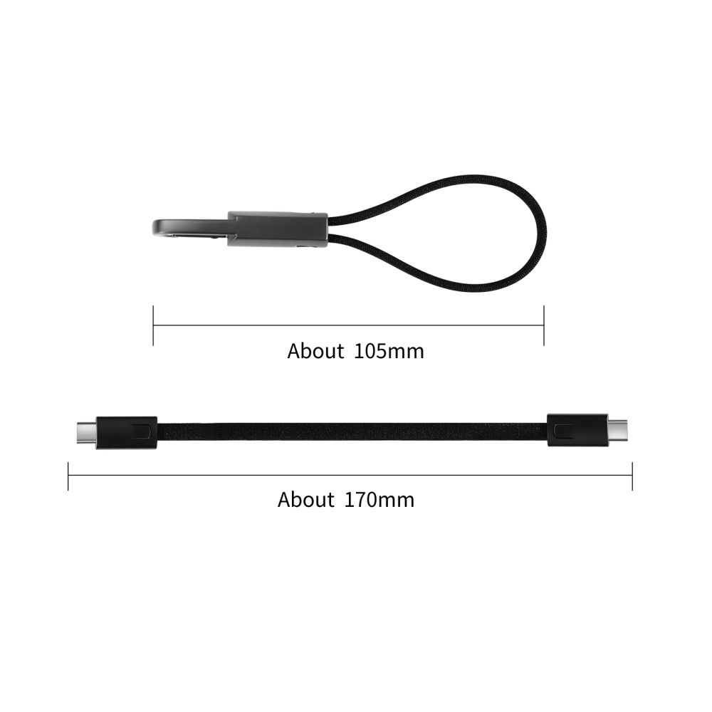 iTok webáruház - Tech-Protect Tech-Protect Ultraboost DNA USB-C kábel kulcstartóval, 60 W / 3 A (szürke) 2 Tech-Protect Ultraboost DNA Cable with Keychain USB-C PD 60W / 3A (szürke)