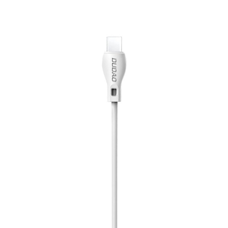 iTok webáruház - Dudao Dudao L4T USB-A – USB-C kábel, 1 m, fehér 2 Dudao USB Type C 2.1A 1m white cable (L4T 1m white)