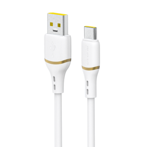 Dudao L25T USB-A–USB-C szilikon kábel, 5 A, 1 m (fehér)