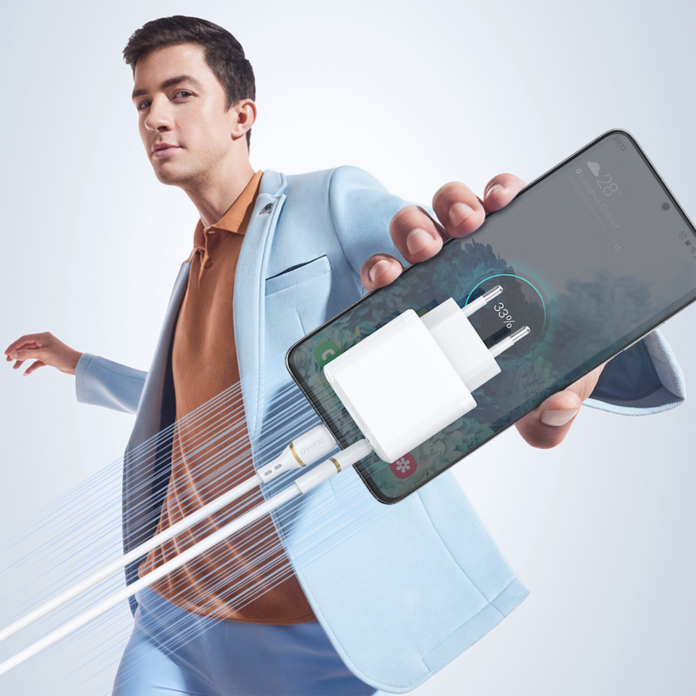 iTok webáruház - Dudao Dudao L25T USB-A–USB-C szilikon kábel, 5 A, 1 m (fehér) 5 Dudao L25T USB-A - USB-C Silicone Cable 5A 1m (fehér)