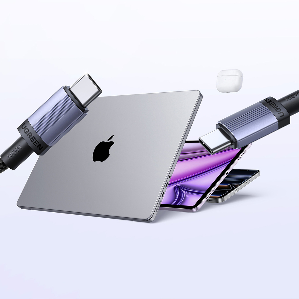 iTok webáruház - Ugreen Ugreen USB-C–USB-C PD kábel 100 W, 5 A, 2 m (fekete) 5 Ugreen USB-C to USB-C PD Cable 100W 5A 2m (fekete)