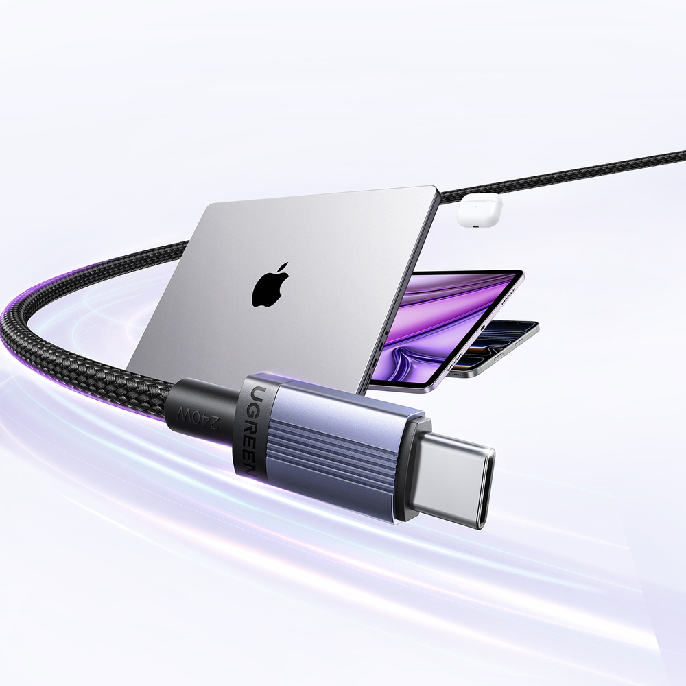 iTok webáruház - Ugreen Ugreen USB-C–USB-C PD kábel, 240 W, 2 m (fekete) 3 Ugreen USB-C to USB-C PD Cable 240W 2m (fekete)