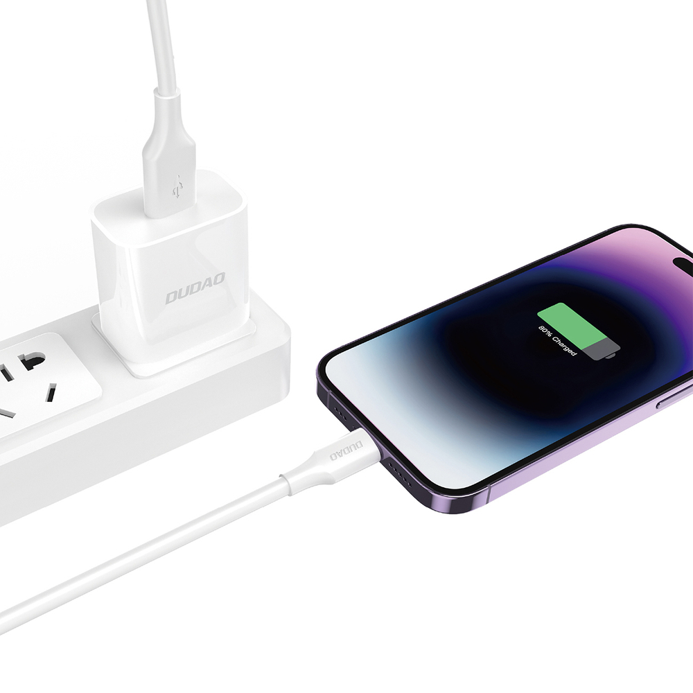 iTok webáruház - Dudao Dudao L2sL USB-A–Lightning kábel, 1,2 m, 6 A (fehér) 3 Dudao L2sL USB-A - Lightning 6A Cable 1.2m (fehér)