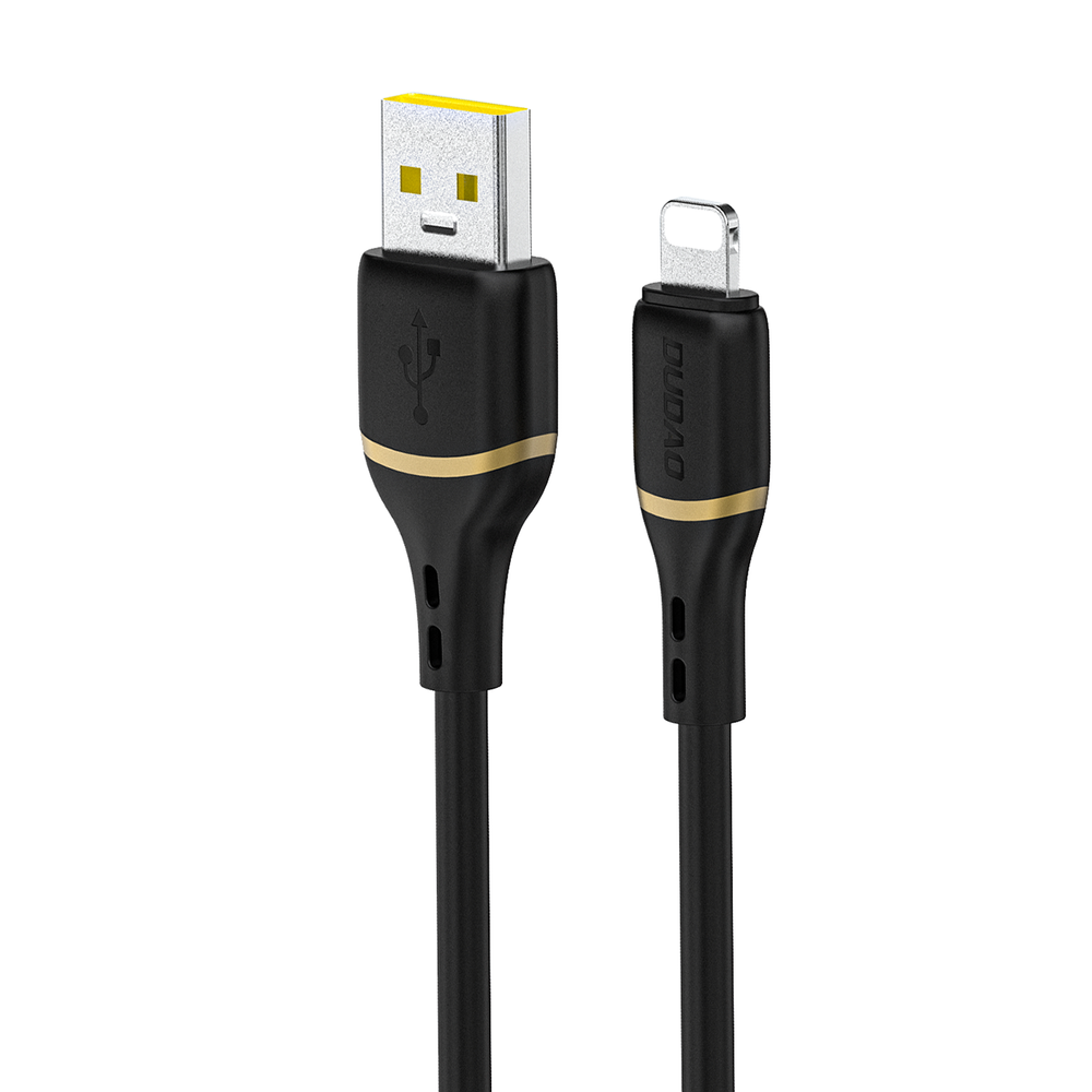iTok webáruház - Dudao Dudao L25L 30W USB-A–Lightning kábel, 1 m (fekete) 1 Dudao L25L 30W USB-A - Lightning Cable with Soft Silicone Braid Lightning 1m (fekete)