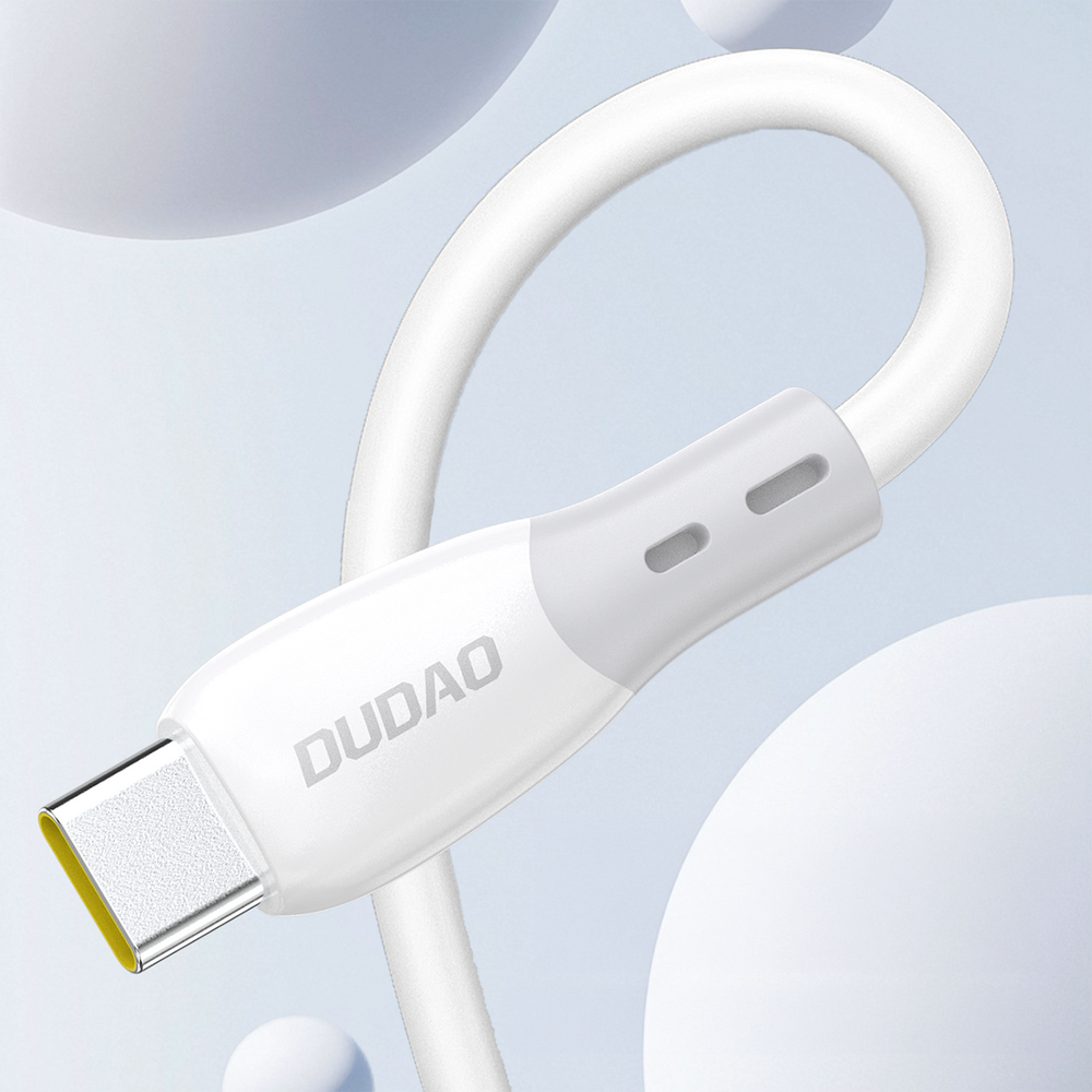 iTok webáruház - Dudao Dudao L25SX 30 W USB-C–Lightning kábel 2 m (fehér) 6 Dudao L25SX 30W USB-C - Lightning Cable with Soft Silicone Braid 2m (fehér)