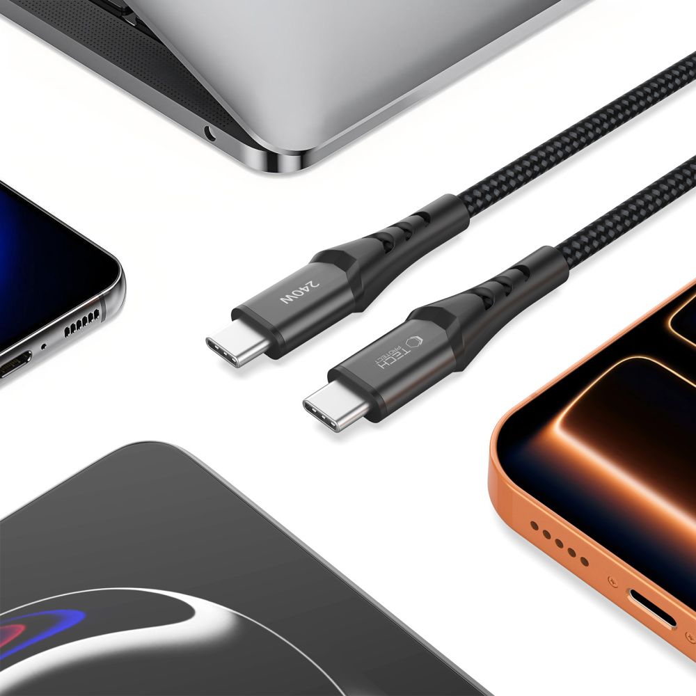 iTok webáruház - Tech-Protect Tech-Protect Ultraboost UB11T USB-C–USB-C PD 240 W / QC 3.0 kábel, 200 cm (fekete) 4 Tech-Protect Ultraboost UB11T USB-C / USB-C PD 240W / QC3.0 Cable 200 cm (fekete)