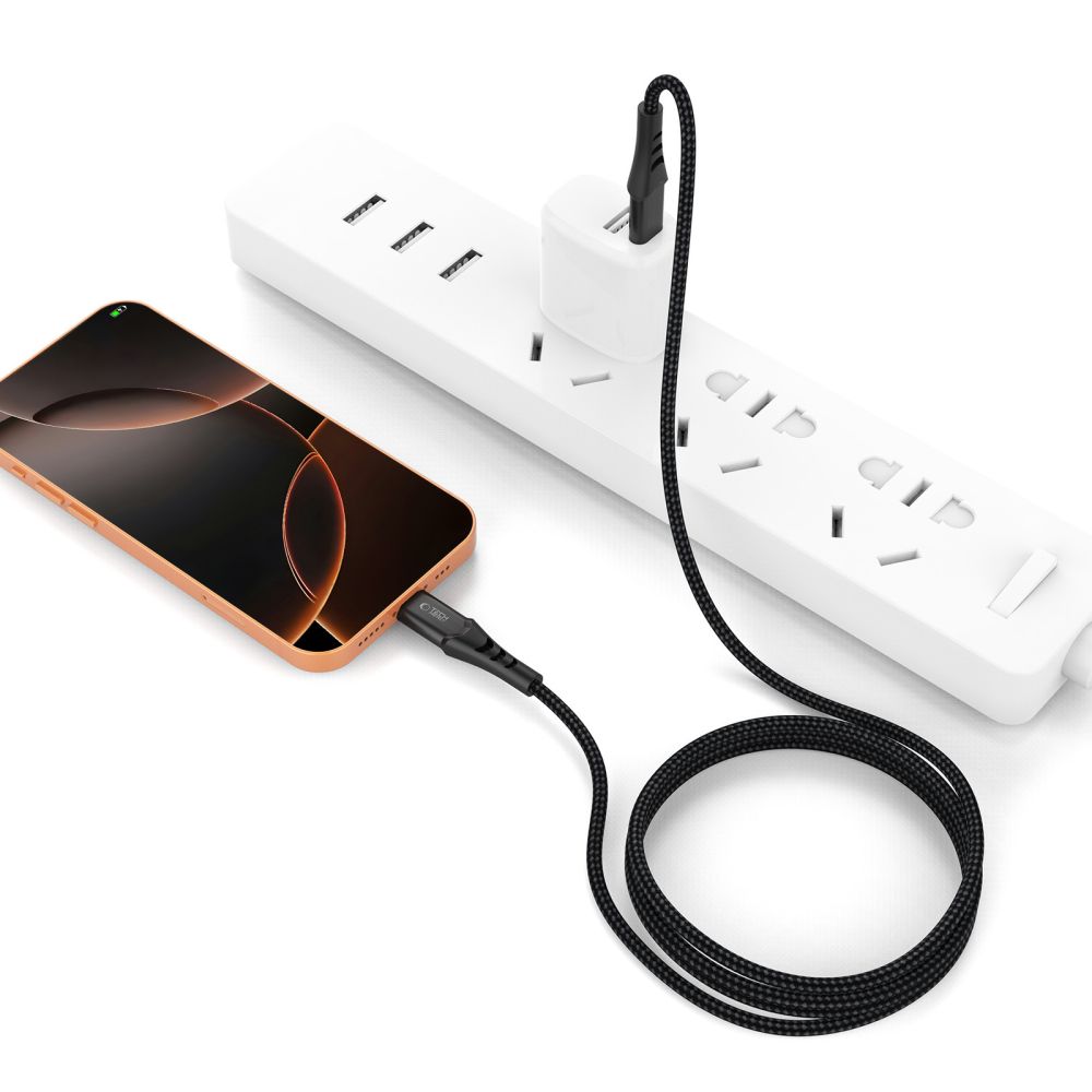 iTok webáruház - Tech-Protect Tech-Protect Ultraboost UB11T USB-C–USB-C PD 240 W / QC 3.0 kábel, 200 cm (fekete) 5 Tech-Protect Ultraboost UB11T USB-C / USB-C PD 240W / QC3.0 Cable 200 cm (fekete)