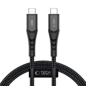 Tech-Protect Ultraboost UB11T USB-C–USB-C kábel 100 W, 100 cm (fekete)