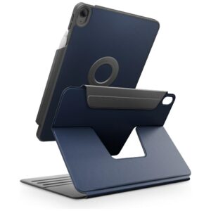 Uniq Rovus Snapmount mágneses, 360°-ban forgatható levehető tok iPad Air 11″ és 10,9″ készülékhez (sötétkék)