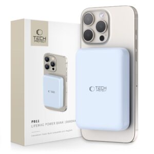Tech-Protect LifeMag PB11 MagSafe powerbank 10000 mAh, 15 W, USB-C, kék