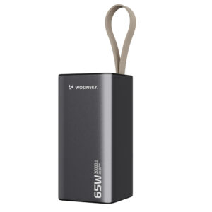 Wozinsky K65+ 65 W 30000 mAh powerbank 2× USB-C, 1× USB-A (szürke)